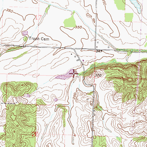 Topographic Map of Tropf School (historical), MO