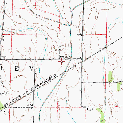 Topographic Map of Bugg School, MO