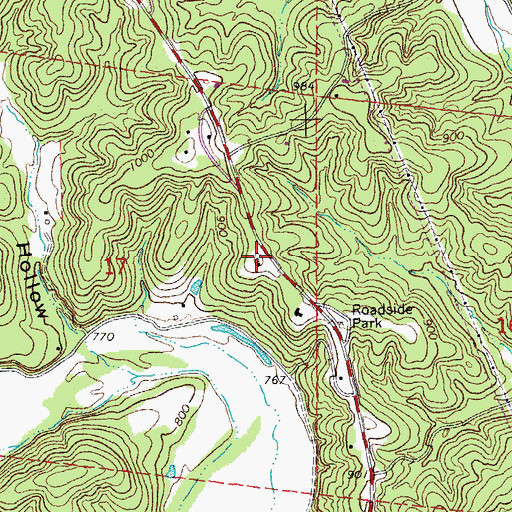 Topographic Map of Skyline School, MO