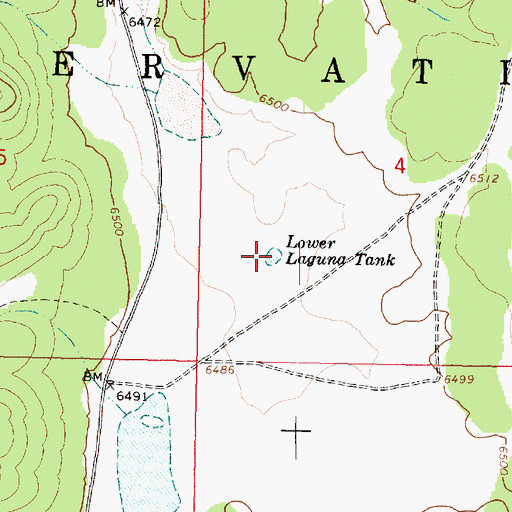 Topographic Map of Lower Laguna Tank, AZ