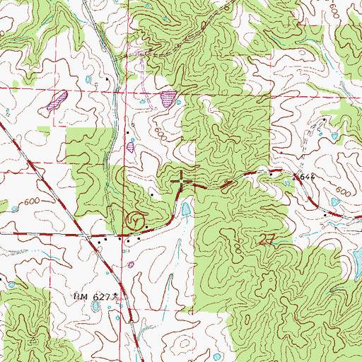 Topographic Map of Rock Hill Church (historical), MO