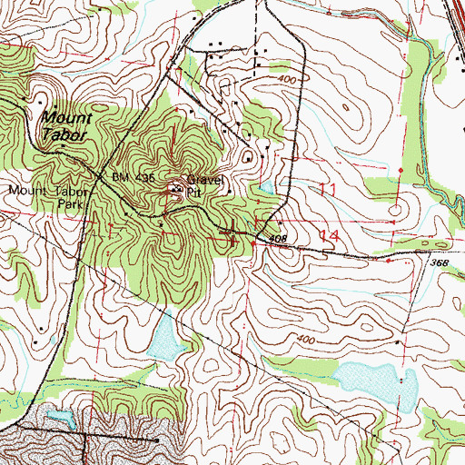 Topographic Map of Pleasant Valley School (historical), MO