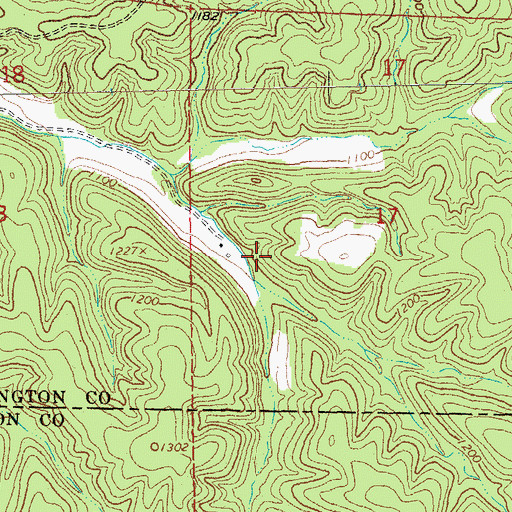 Topographic Map of Beulah Land Church (historical), MO