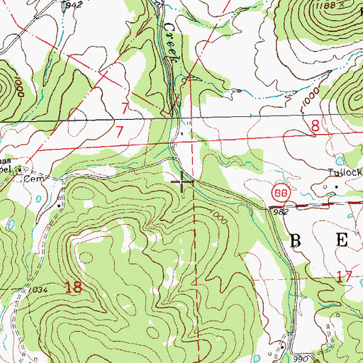 Topographic Map of Hansop School, MO