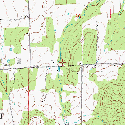 Topographic Map of Ried Creek School (historical), MO
