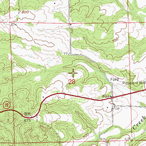 Topographic Map of Smith School (historical), MO