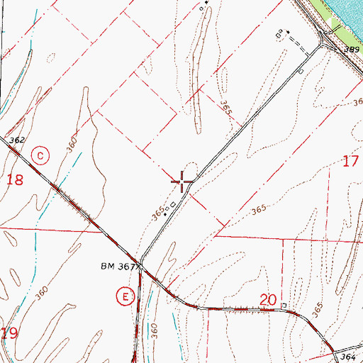 Topographic Map of Allen Lane School, MO