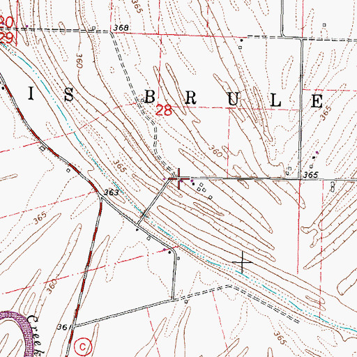Topographic Map of Island School (historical), MO