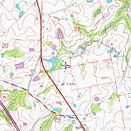 Topographic Map of Cissell School, MO