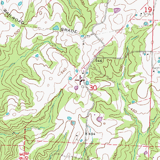 Topographic Map of Mattingly School, MO