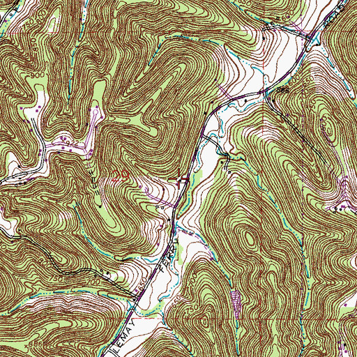 Topographic Map of Antonia School (historical), MO
