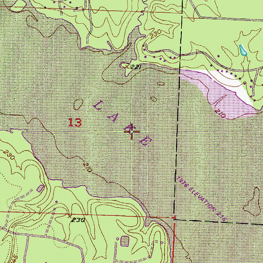 Topographic Map of Lake Erling, AR