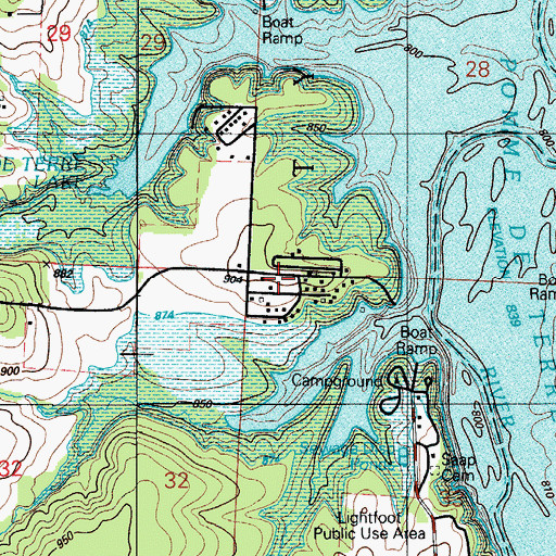 Topographic Map of The House of the Lord, MO