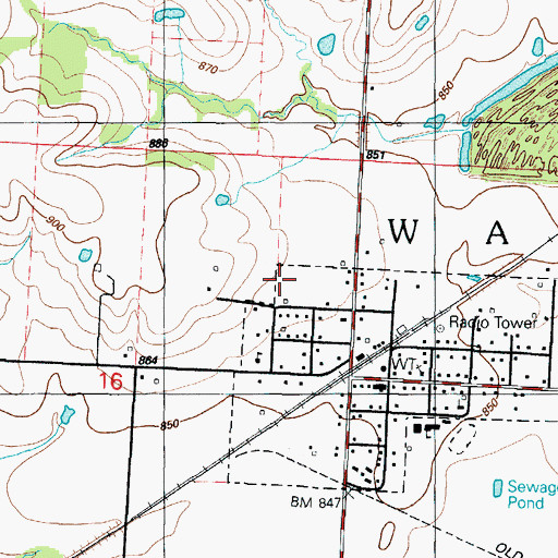 Topographic Map of Living Faith Mennonite School, MO