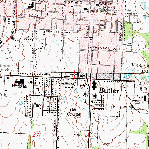 Topographic Map of Church of the Nazarene, MO