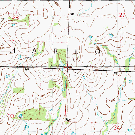 Topographic Map of Belmont School (historical), MO