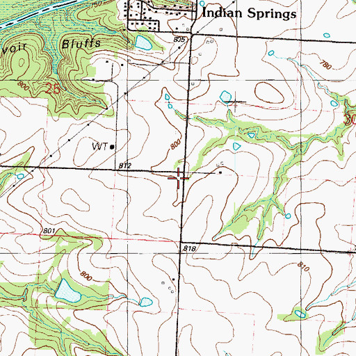 Topographic Map of Belvoir School (historical), MO