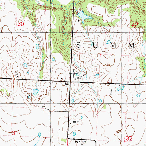 Topographic Map of Black School (historical), MO