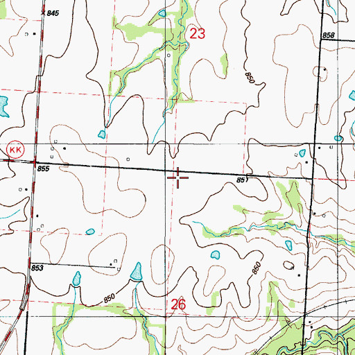 Topographic Map of Carl School (historical), MO