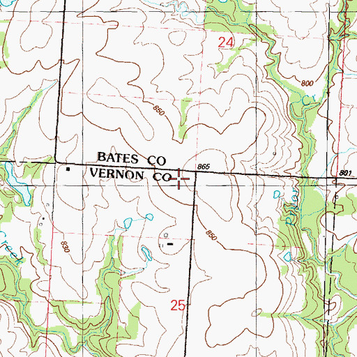 Topographic Map of Centerview Church (historical), MO