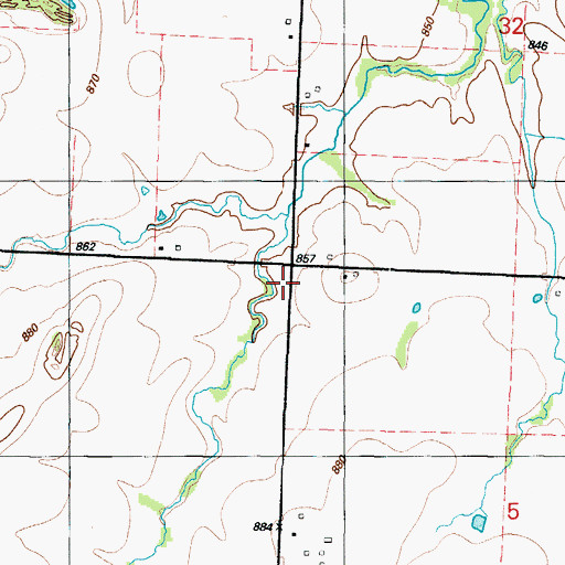 Topographic Map of Coal Valley School (historical), MO