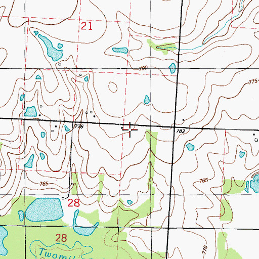 Topographic Map of Durham School (historical), MO