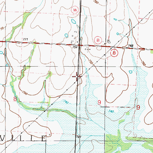 Topographic Map of Fairmont School (historical), MO