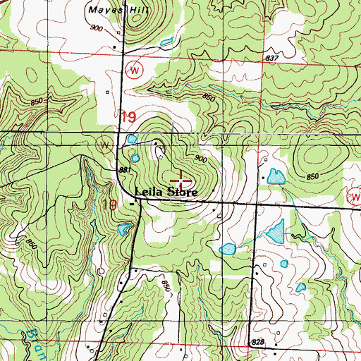 Topographic Map of Flatrock School (historical), MO