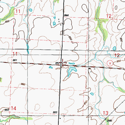 Topographic Map of Galmartin School (historical), MO