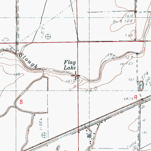 Topographic Map of Flag Lake, AR