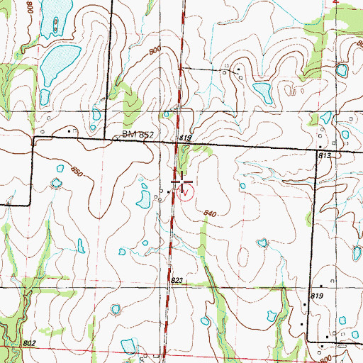 Topographic Map of Greenview School (historical), MO