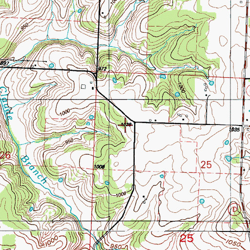Topographic Map of Inglis School (historical), MO