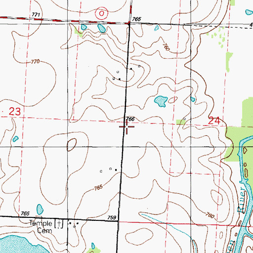 Topographic Map of Johnson School (historical), MO