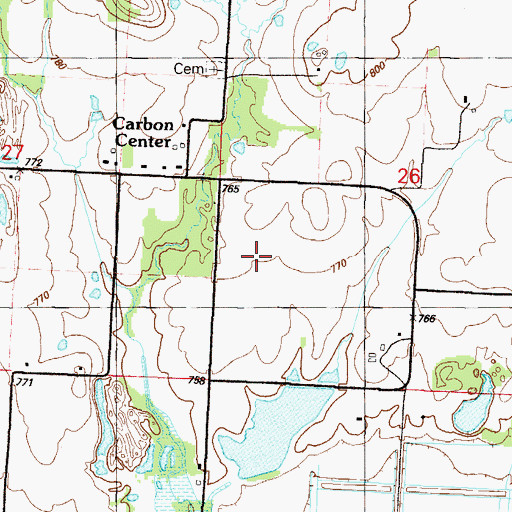Topographic Map of Jonnum Mines (historical), MO