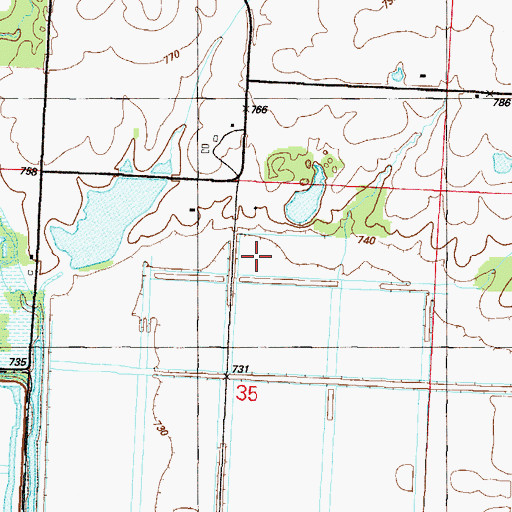 Topographic Map of Lake Lona (historical), MO