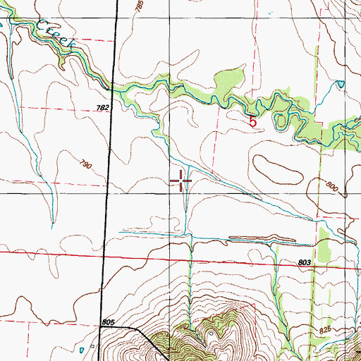 Topographic Map of Marshall Cummins Pond (historical), MO