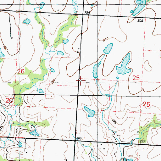 Topographic Map of McGinnis School (historical), MO