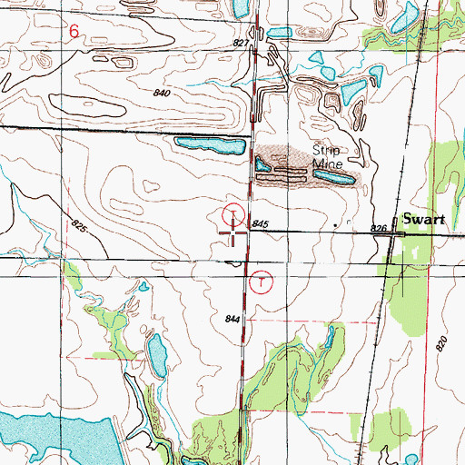 Topographic Map of McHugh School (historical), MO