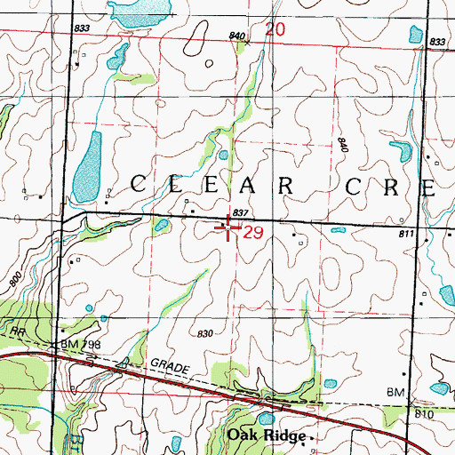 Topographic Map of Mobley School (historical), MO