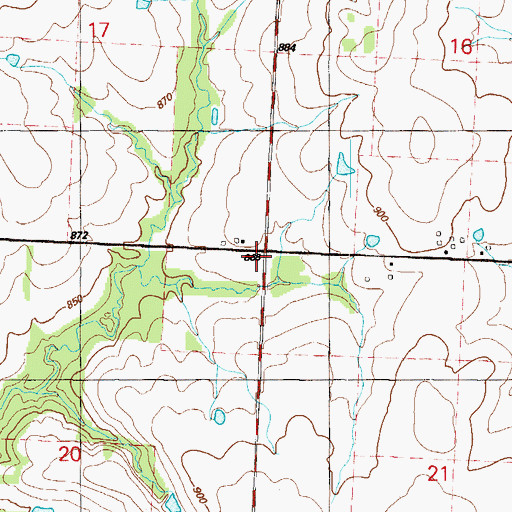 Topographic Map of Mongomery School (historical), MO