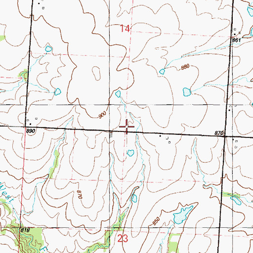 Topographic Map of Mount Leonard School (historical), MO