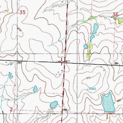 Topographic Map of Otterbein Chapel (historical), MO