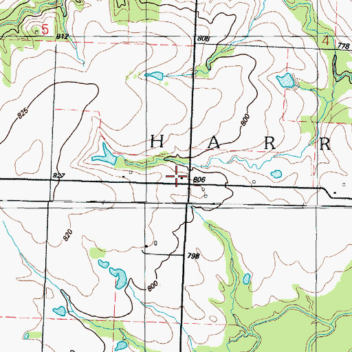Topographic Map of Pleasant View School (historical), MO