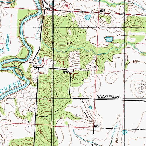 Topographic Map of Rock School (historical), MO
