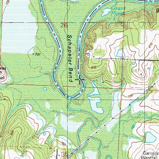 Topographic Map of Rocky Ford (historical), MO