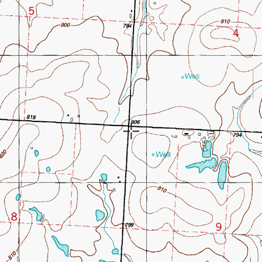 Topographic Map of Roundtop School (historical), MO