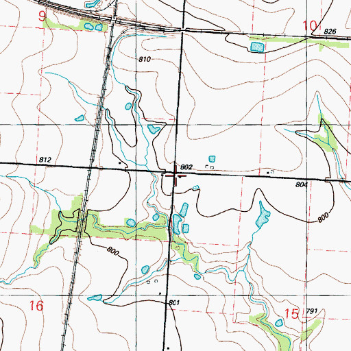 Topographic Map of Shiloh School (historical), MO