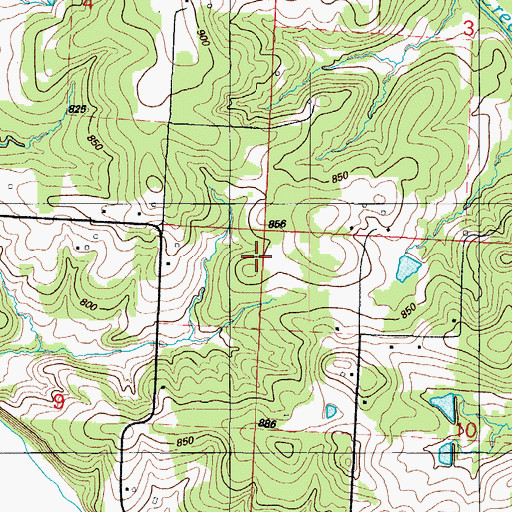 Topographic Map of Spring Valley School (historical), MO