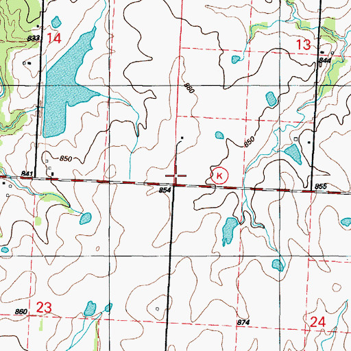 Topographic Map of Star School (historical), MO