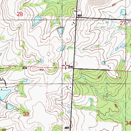 Topographic Map of White Rock School (historical), MO